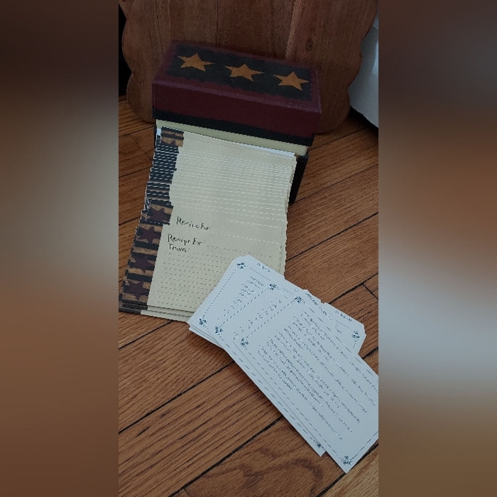 Recipe Card Set with Star Design
